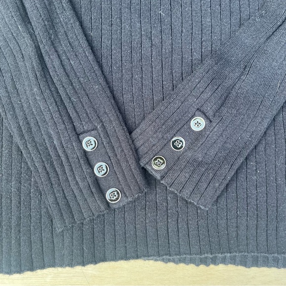 Croft & Barrow Large Black Turtle Neck Long Sleeve Casual Sweater Fall Winter - Picture 2 of 6